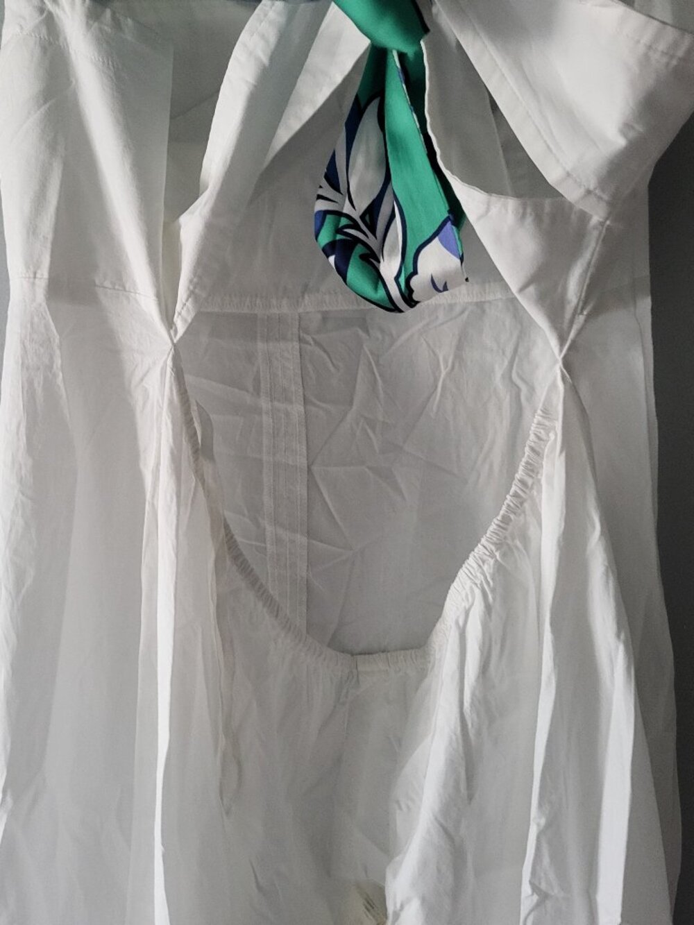 By Anthropologie White Square-Neck Midi Dress Size XL - Picture 8 of 9